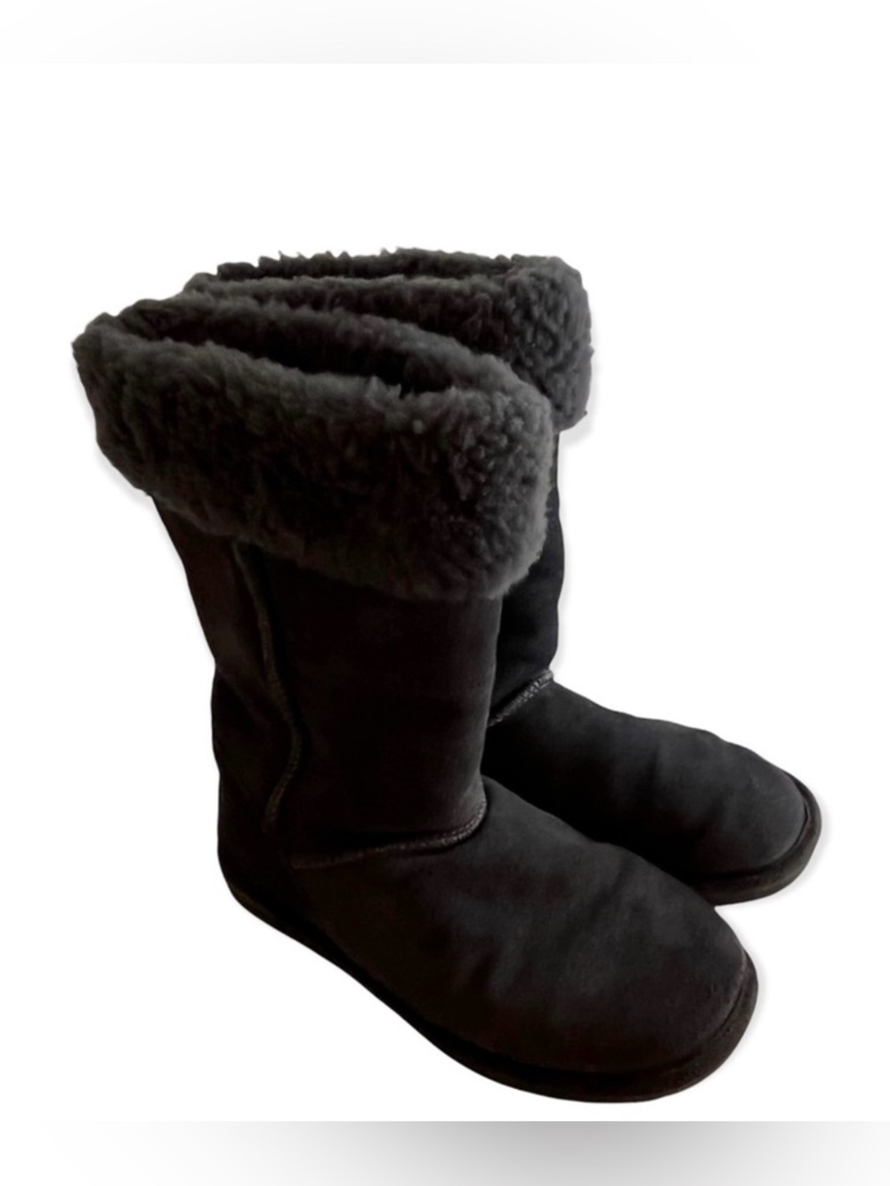 BearPaw Grey Suede Boots 6